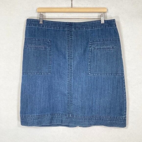 Nic + Zoe Denim Mini Skirt Lightweight School Boho Preppy Y2K Coquette 14 - Picture 1 of 4